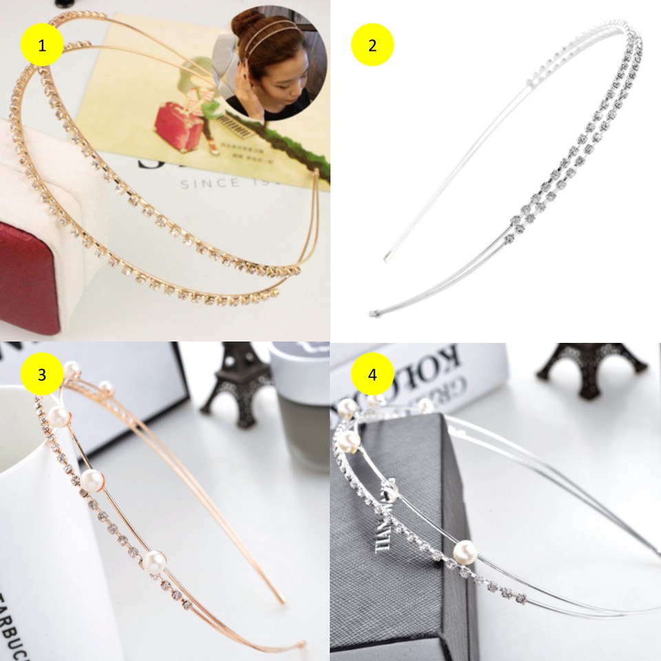 Bando Korea / Bando Pesta Wanita / Bando Kristal Manik Berlian Alina