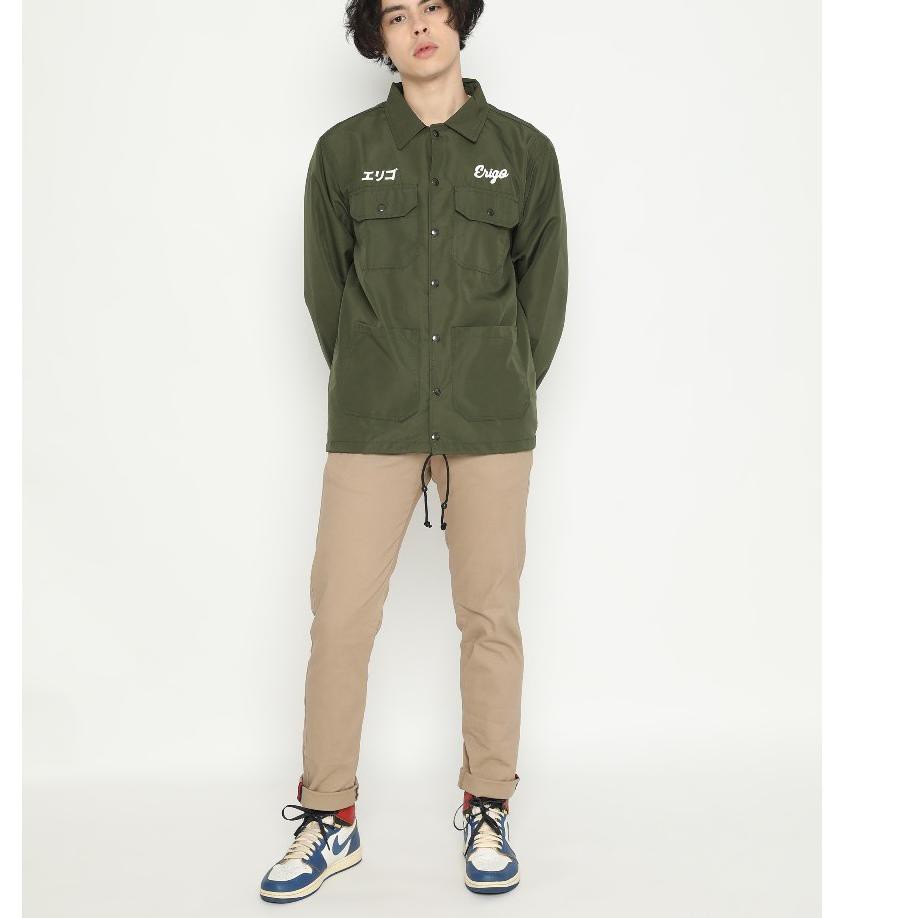 Terlaris.....>636YR  Erigo Coach Jacket Fujinkai Olive