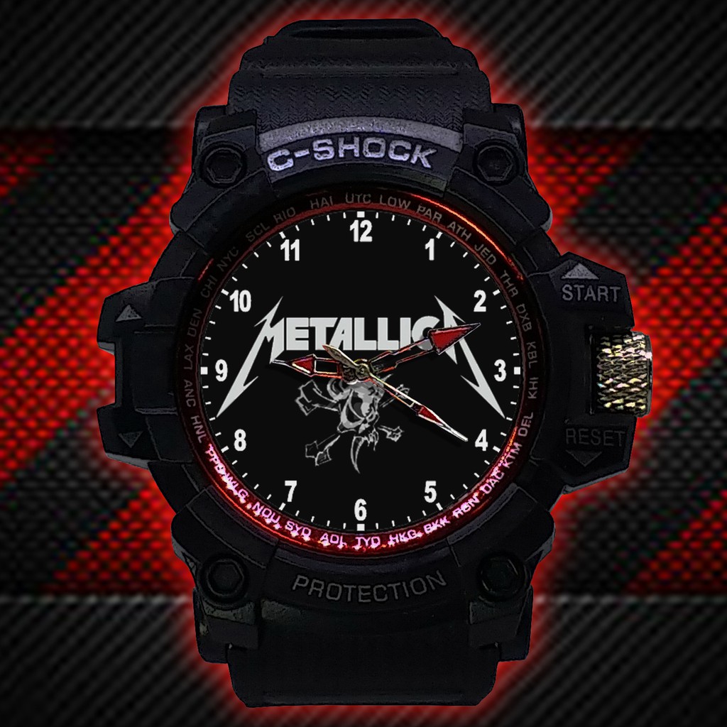 (ISTIMEWA BOSSQUE) JAM TANGAN METALLICA LIST MERAH - EXCLUSIVE 2