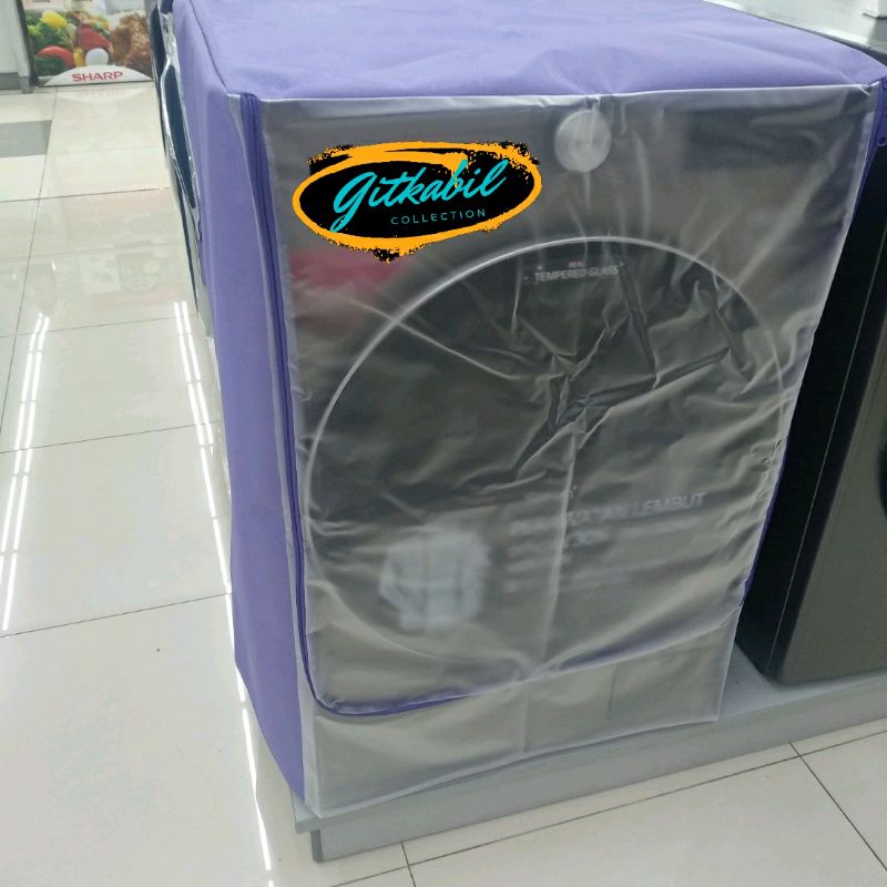 cover,penutup,pelindung,sarung  mesin cuci bukaan depan sharp 8.5kg