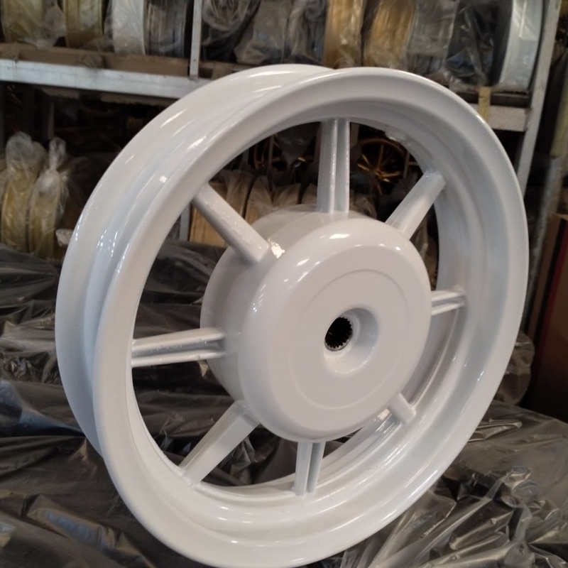 Velg VRossi Comet Palang 8 Ring 12 Scoopy New BeAT Spacy Genio Vario 110 Hitam Gold - Putih