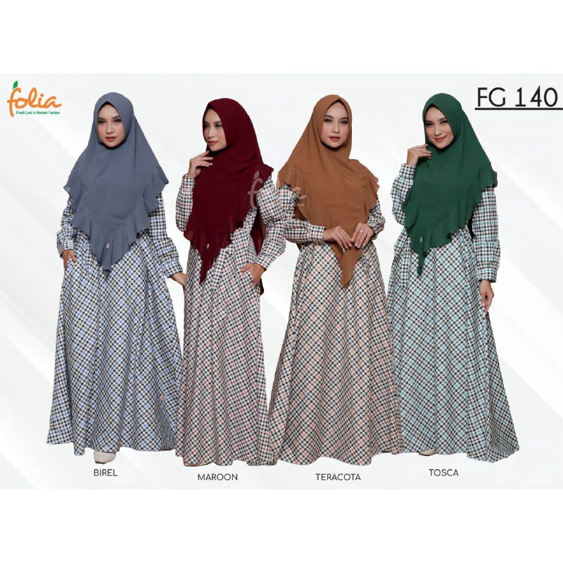 [COD]READY STOCK GAMIS FOLIA FG 140 | GAMIS SYAR'I | SET BAJU MUSLIM | GAMIS FOLIA TERBARU