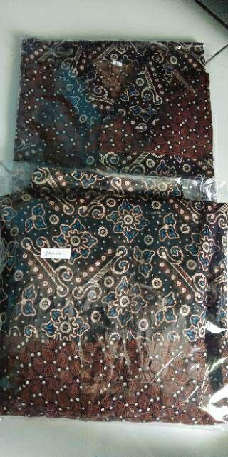 Batik Couple Keluarga Sania Ruffle Ori Ndoro Jowi Dnt Motif Mataram Ht