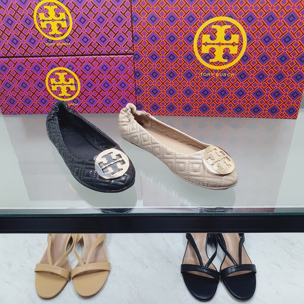 TORY BURCH flat wanita / flat wanita murah / flat shoes tory burch import batam / sepatu flat tory m