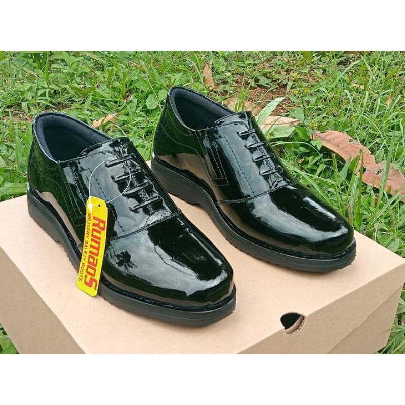 black series formal Rumaos sepatu Pantofel/dinas KANTORAN PDH KULIT SAPI HITAM KILAP