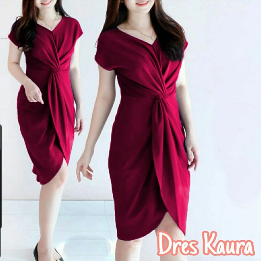 Dress Natal Terbaru Kekinian 2022 RSH21- Dress Baju Wanita Korean Style Dress Remaja Pesta Natal Iml