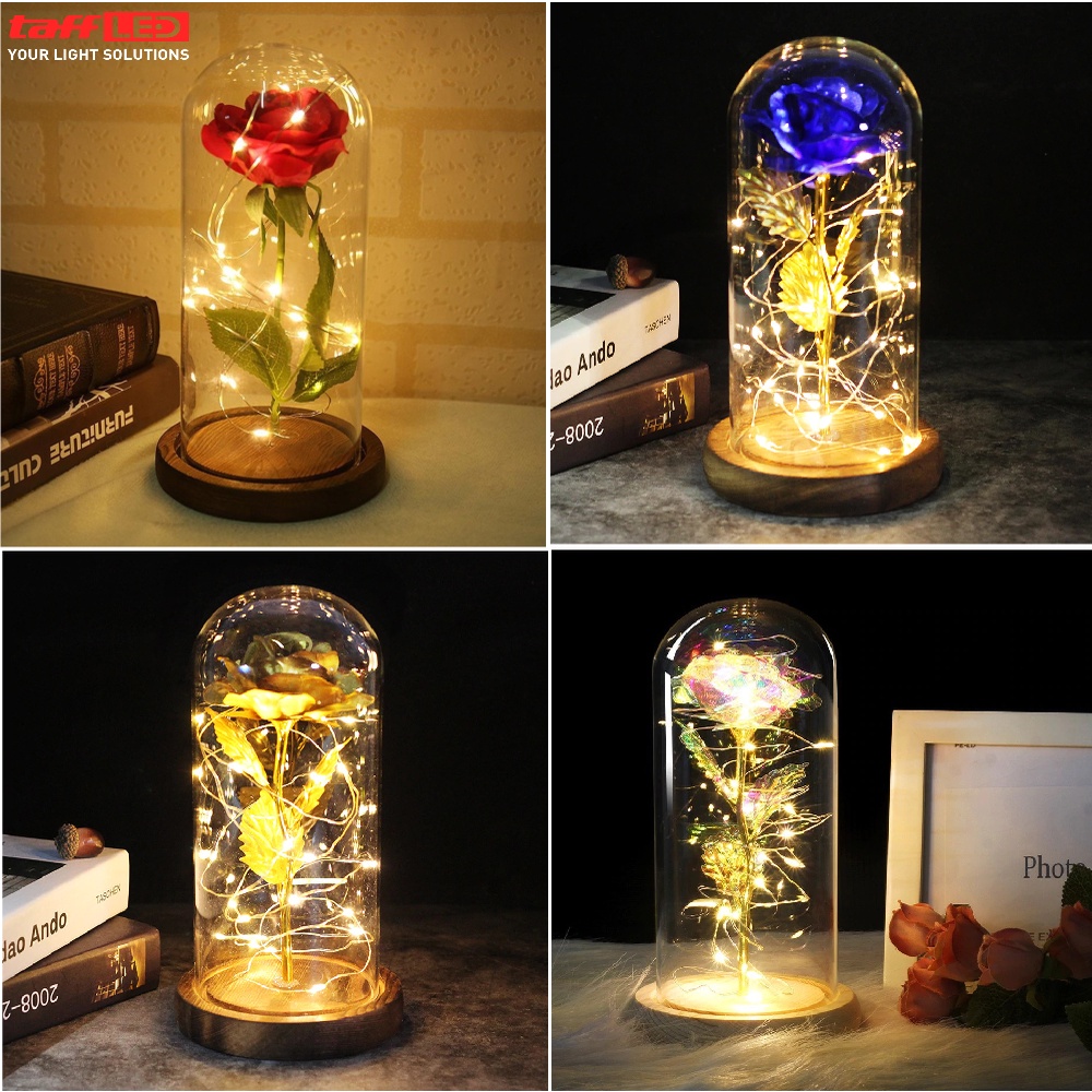 TaffLED Bunga Mawar Lampu LED Dekorasi Beauty and The Beast Rose - AC01