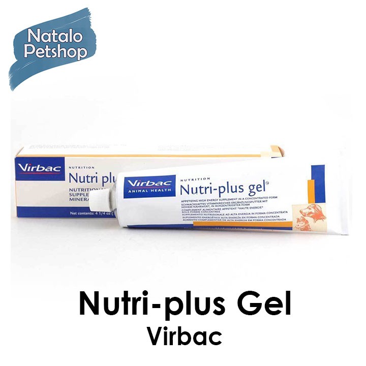 Nutri plus Gel 120.5Gr /Virbac ORIGINAL/Vitamin/Suplemen/Anjing/Kucing/Hewan Sehat