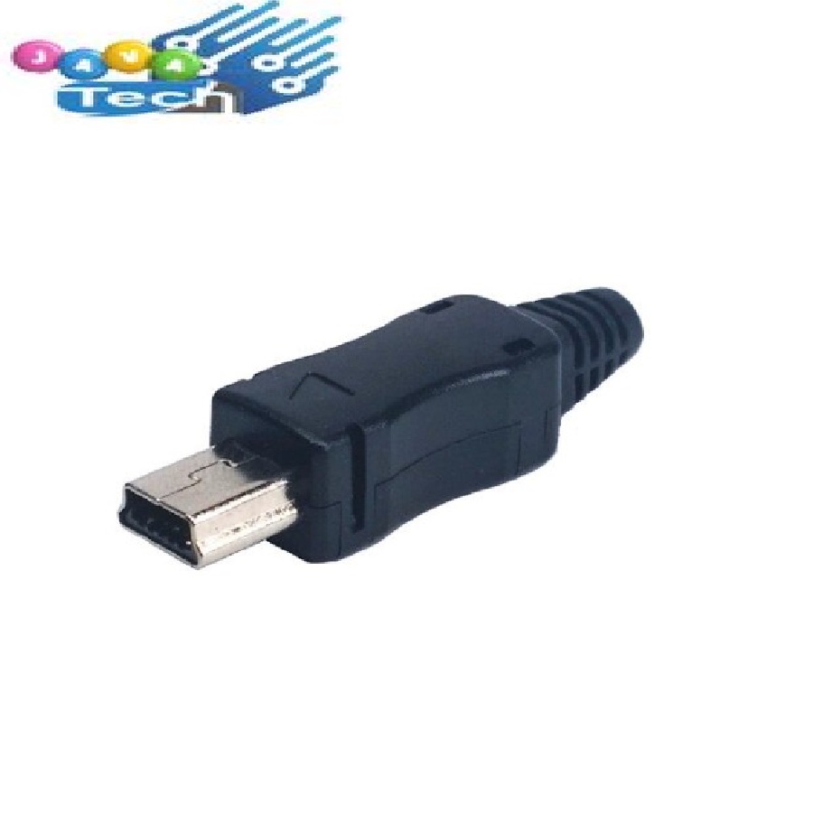 Kepala Konektor Mini USB Male dengan Cover Plastik