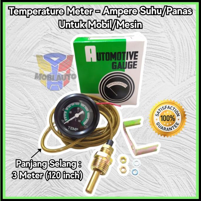 Ampere Panas/Suhu Temperatur Meter Pengukur Suhu Universal Mobil/Mesin