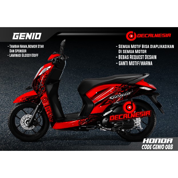 Decal Stiker Genio Decal Genio Stiker Genio Sticker Genio Stiker Motor Genio Full Body