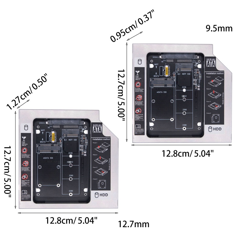 Btsg Untuk M.2 NGFF Atau mSATA Ke Adaptor 2-in-1 NGFF Atau mSATA Converter Reader Card