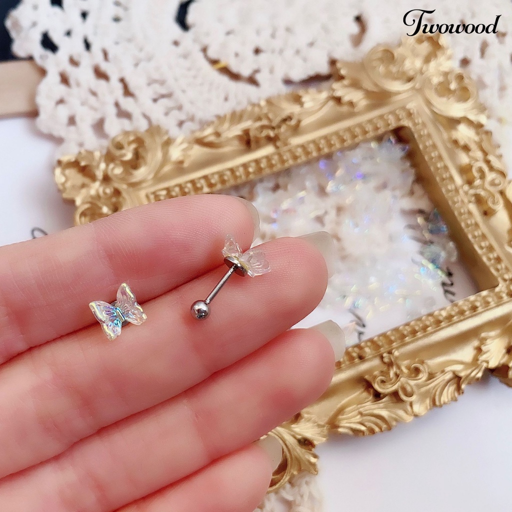 3pcs Anting Stud Bahan Resin Untuk Wanita