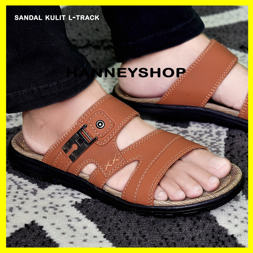 Sandal kulit davis02 Sandal pria dewasa model slop nyaman dan milenial Upper kulit