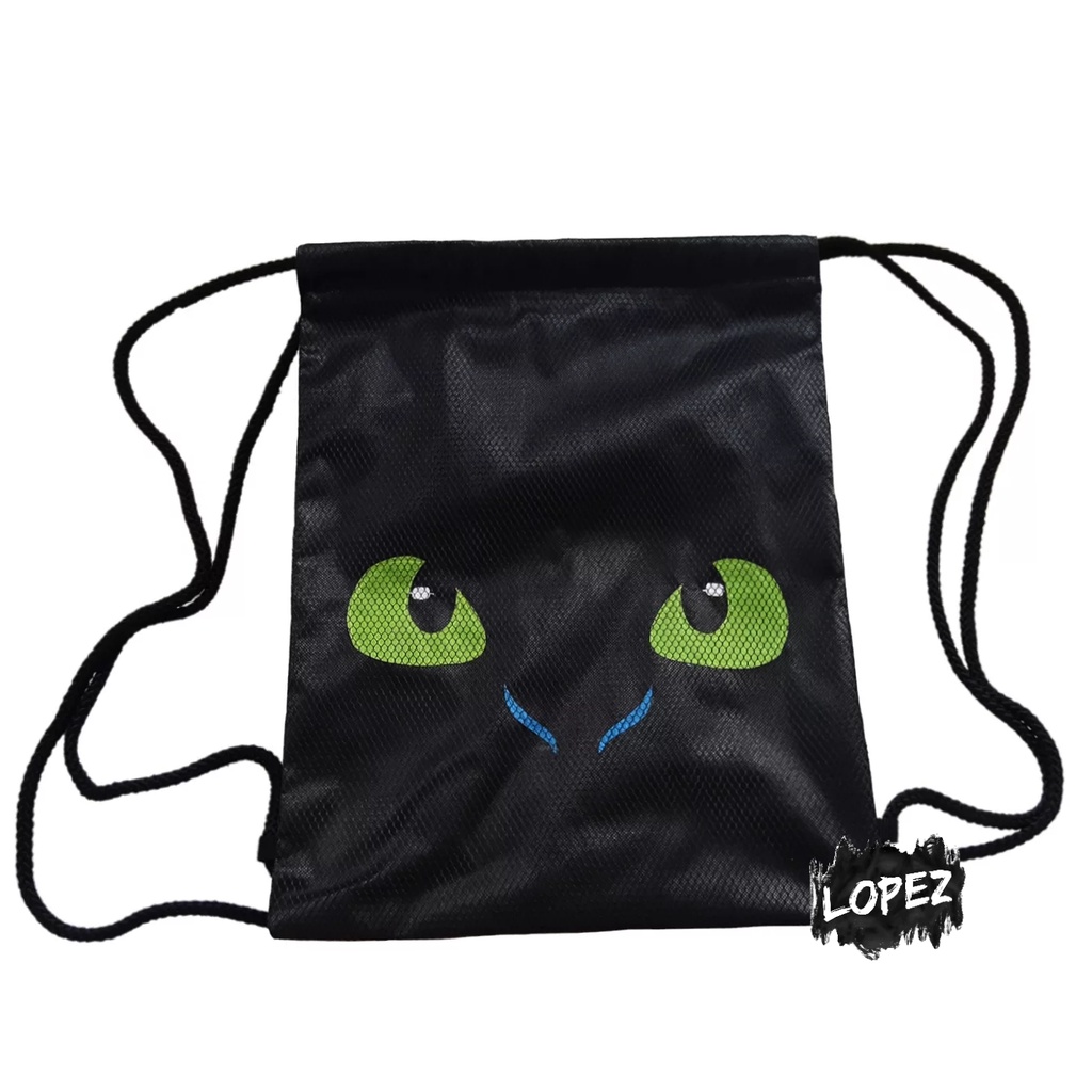 Tas Jaring Toothless Night Fury / Backpack How To Train Your Dragon / Tas Ransel Naga Lopez