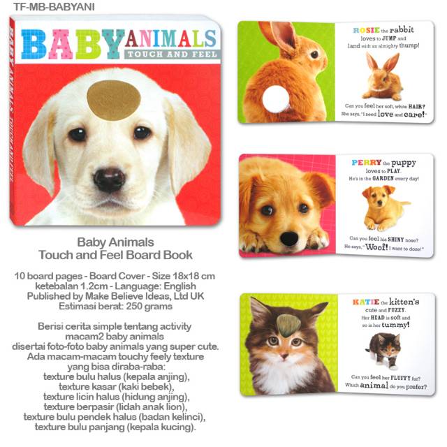 Baby Animals Touch And Feel Board Book Shopee Indonesia