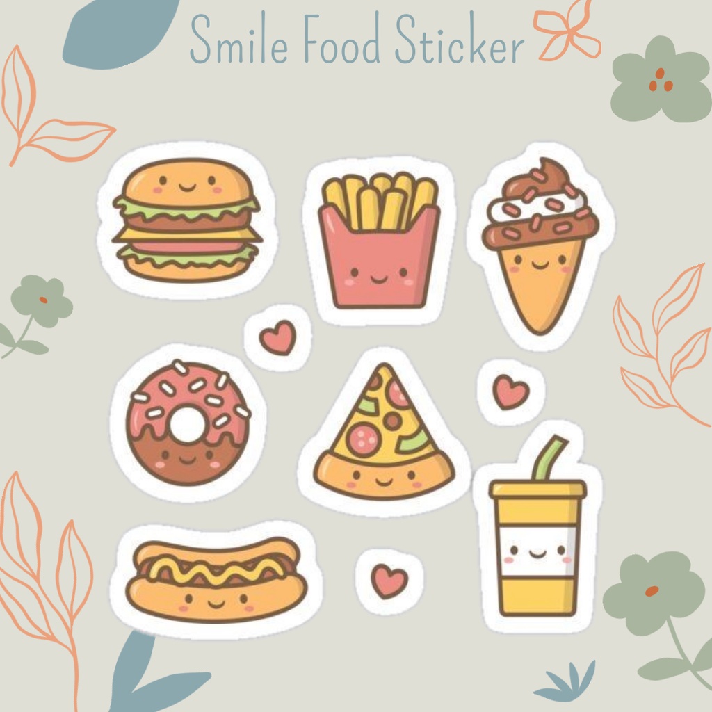 Smile Food Sticker | Cute Sticker