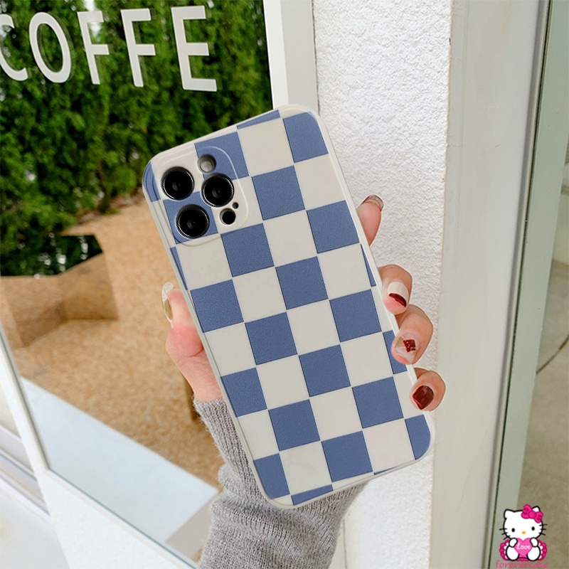 Soft Case Tpu Motif Kotak-Kotak Untuk Xiaomi Note 10 10s 10pro Max Plus Note9 Poco M3 Poco X3 Pro Nfc Redmi Note 8 Redmi Note 10A 9A 10 9T 9C Nfc