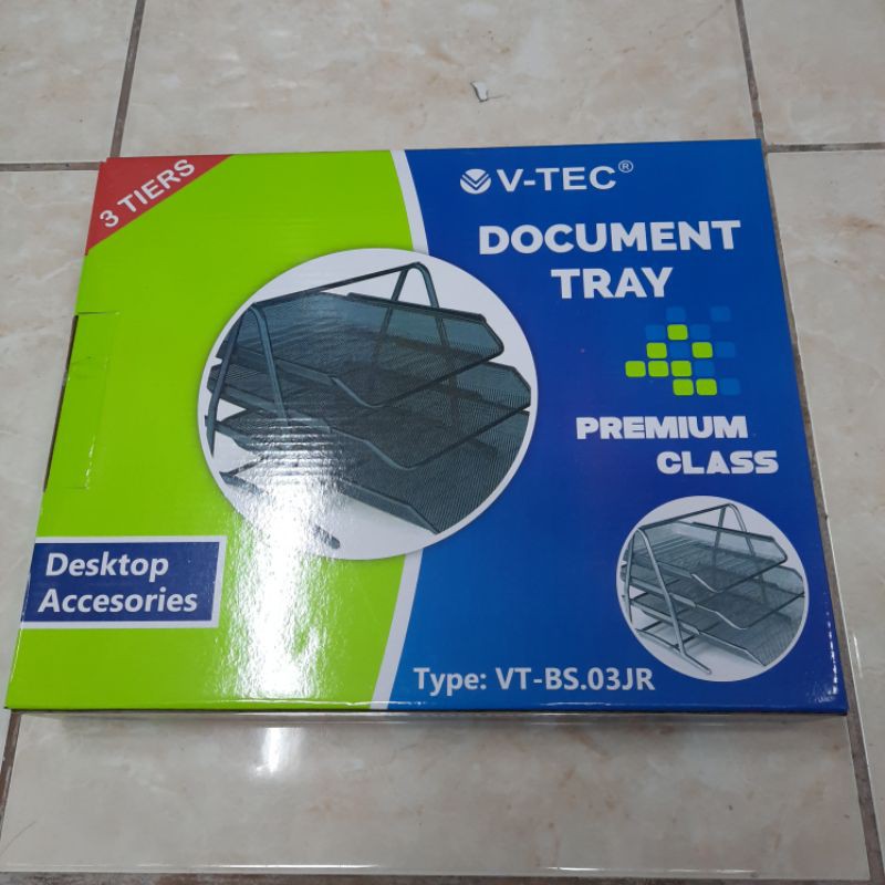 

Tray Besi Susun 3 V-Tec / Rak Surat Besi 3 Susun / Tray 3 Susun Jaring Besi