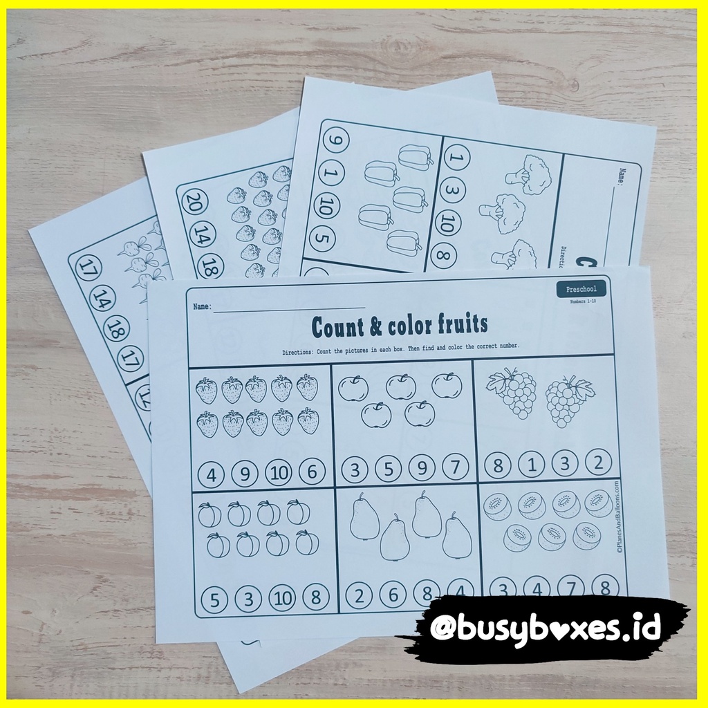 Jual Worksheet Paud Worksheet Preschool Worksheet Berhitung