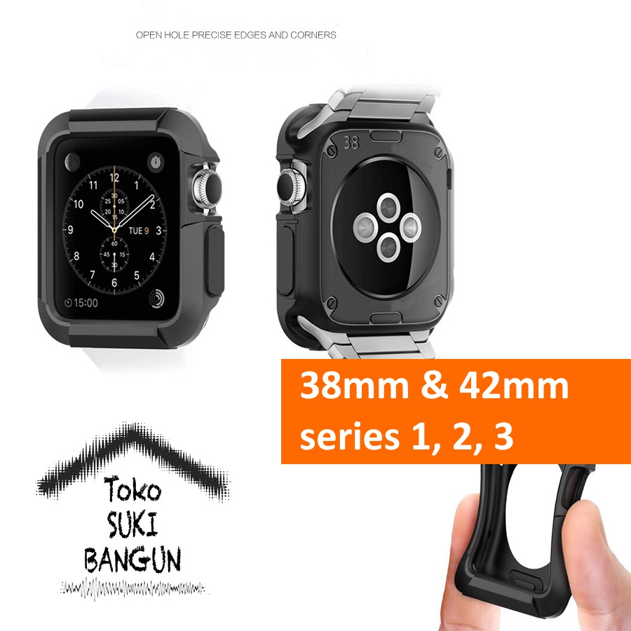 Bumper Case RUGGED ARMOR Rubber Silicone for Apple Watch 38mm 42mm