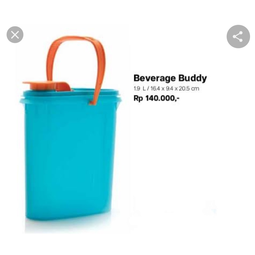 Tupperware Beverage Buddy 2 liter (Pitcher / botol air minum / teko air / bottle)