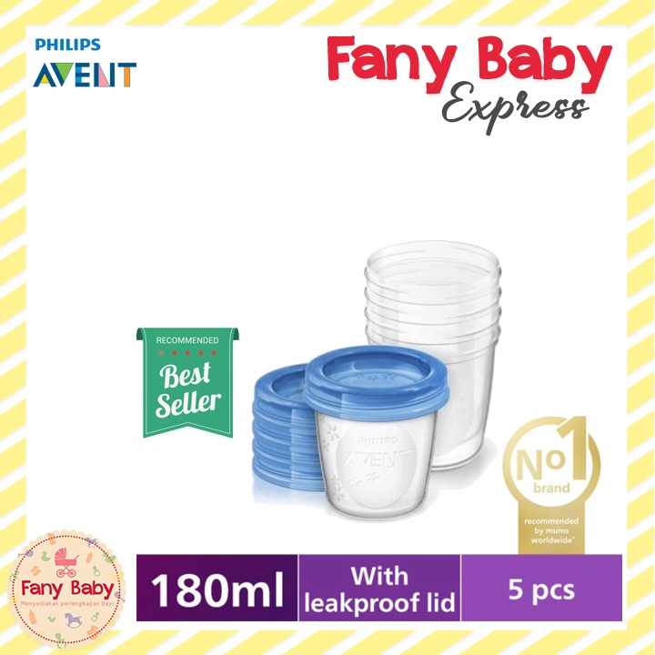 PHILIPS AVENT BREASTMILK STORAGE CUP 180ML