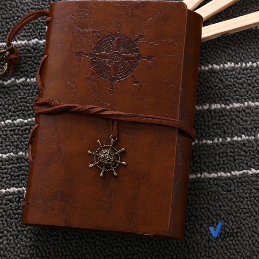

Limited - Buku Catatan Notebook A5 A6 Buku Diary Aesthetic Gaya Retro Binder Unik Cover Kulit PU Leather