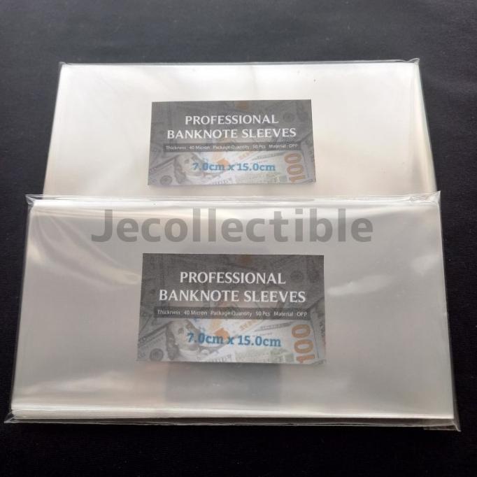 

Plastik Cover Uang OPP Banknotes Sleeves - 7 x 15 cm