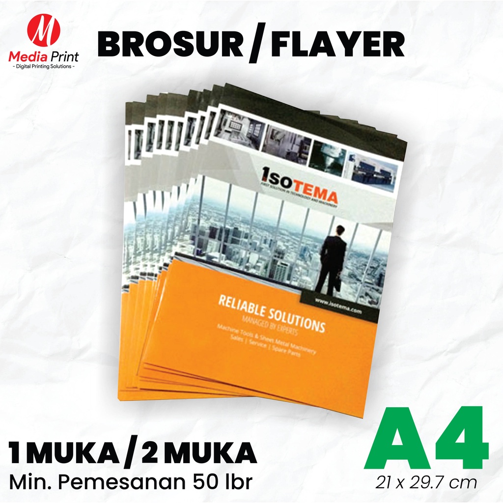 

Cetak Brosur A4 / Cetak Flyer / Leaflet Art Paper 150 Gram (Min. Pemesanan 50 lembar)