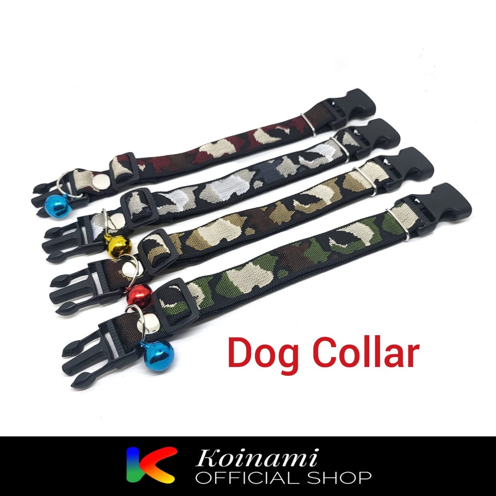 Dog Collar Loreng Lonceng / Motif / Kalung Anjing / Tali Anjing / Aksesoris Anjing