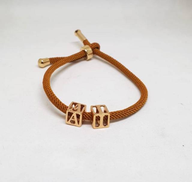 Gelang nama gelang Tali hongkong gelang inisial gelang huruf gelang alphabet