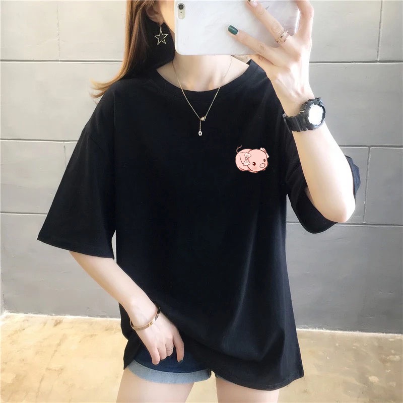 kaos pig cute / kaos KARAKTER/ kaos wanita / KATUN 24S