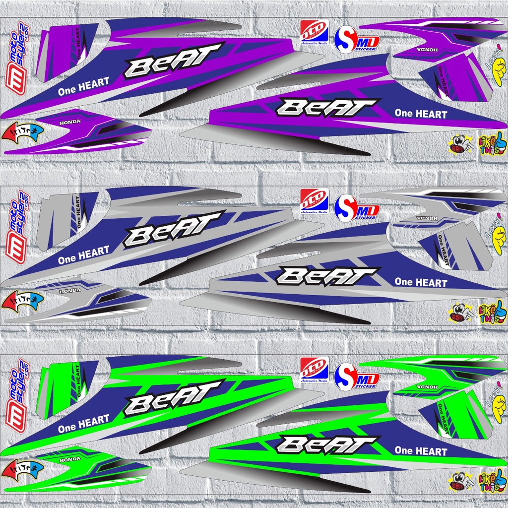 STIKER VARIASI MOTOR HONDA BEAT KARBU