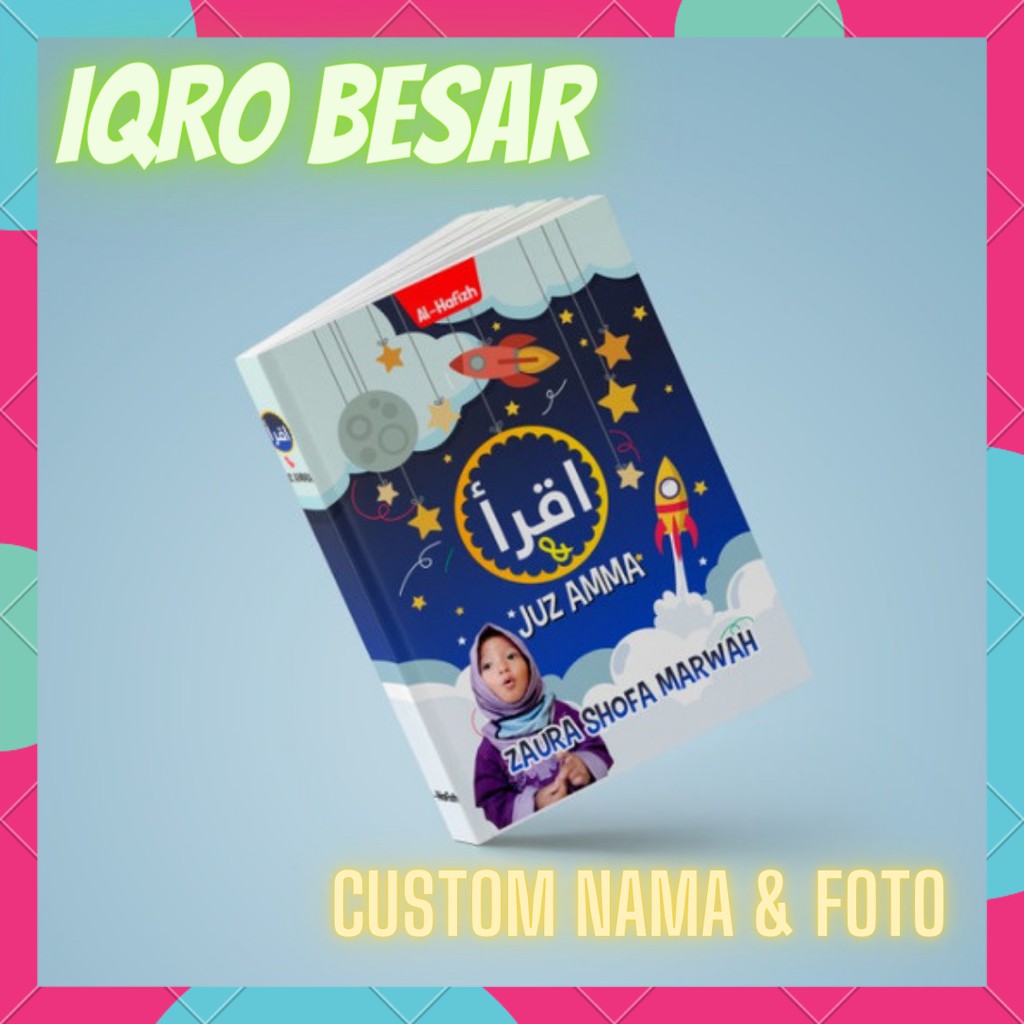 IQRO ANAK - IQRA BESAR - IQRO CUSTOM - BISA CUSTOM NAMA DAN FOTO - UNTUK ANAK DAN BALITA