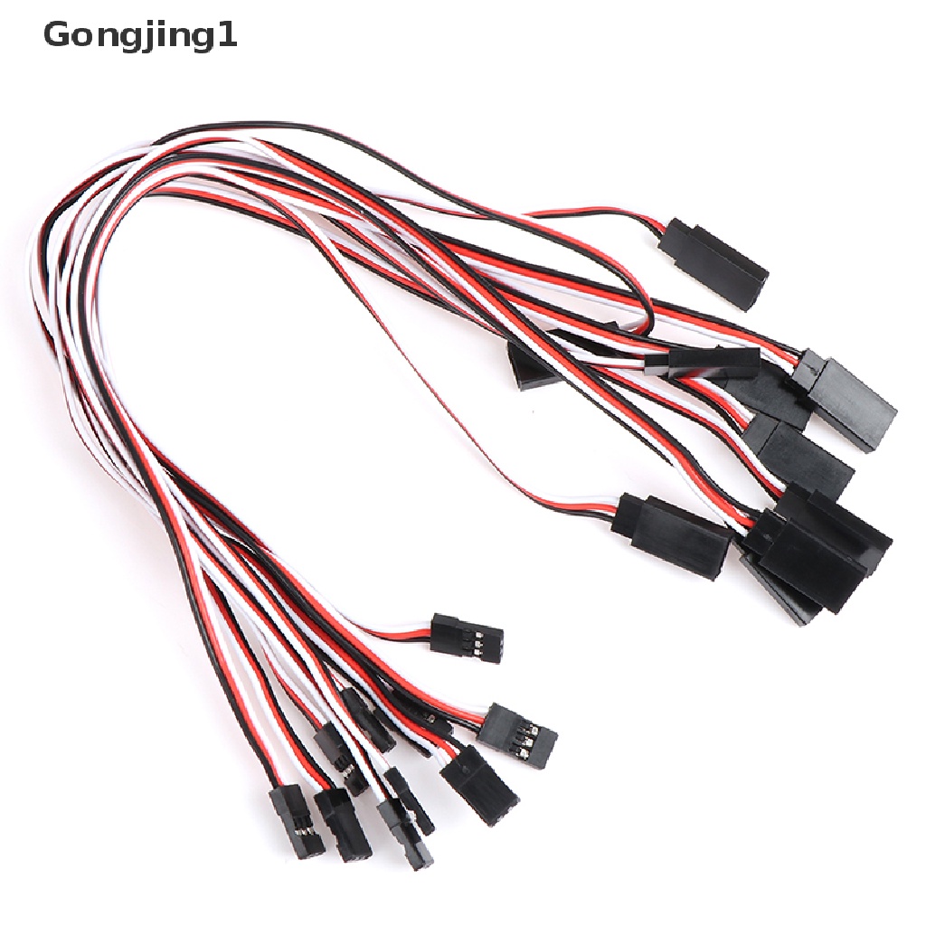 Gongjing1 10Pcs Kabel Extension Servo 30cm Untuk RC Futaba JR Male Ke Female