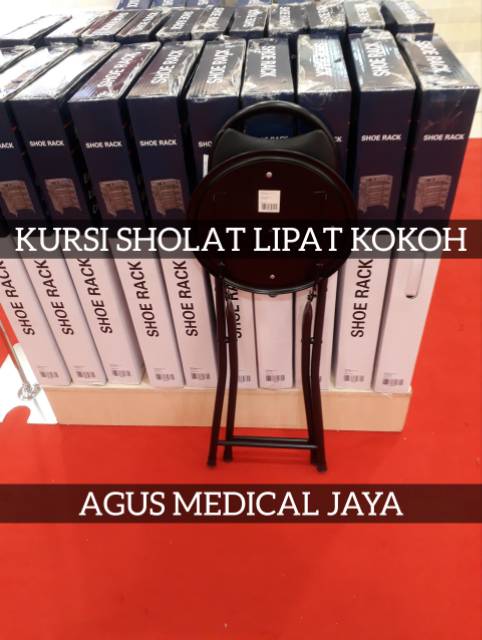 Tongkat duduk lipat.kursi sholat lipat