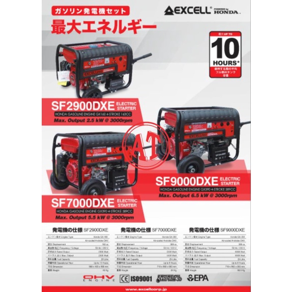 genset honda 8 kva..6000 watt maks 6500 sf9000