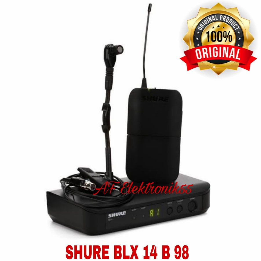 Mic Wireles SHURE BLX 14 B 98 Wireles Instrument Original