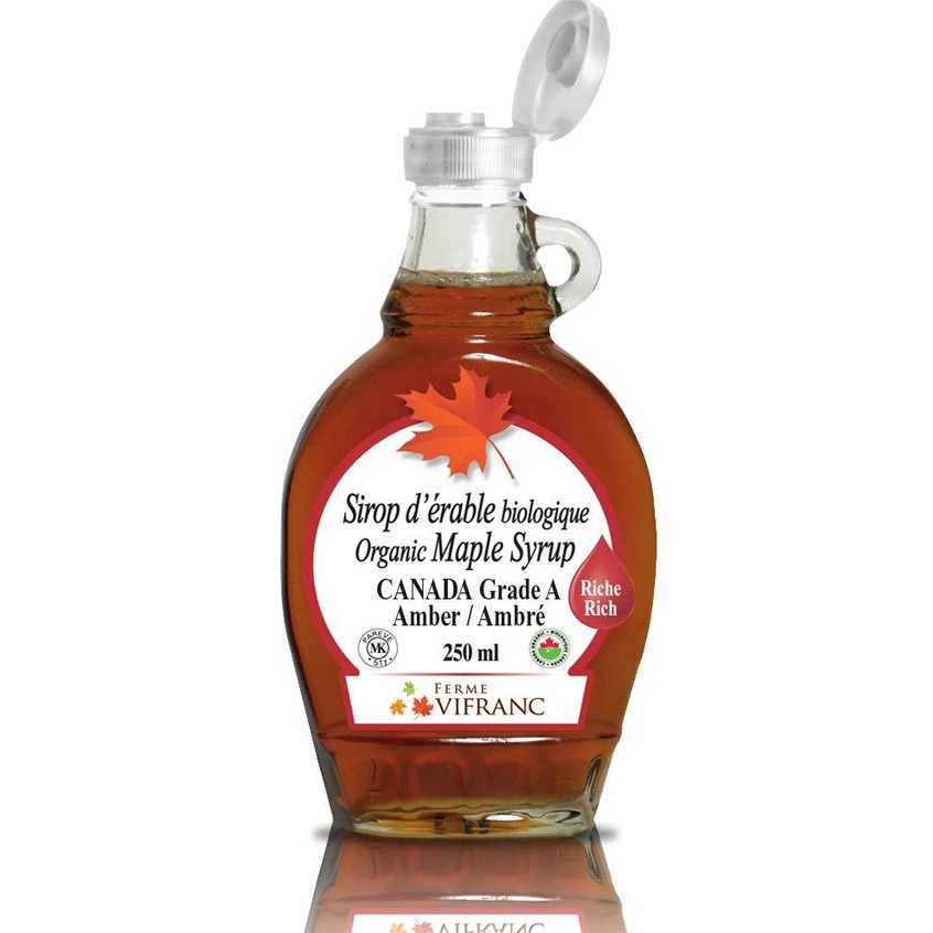 Ferme Vifranc Organic Maple Syrup Canada Grade A 250ml