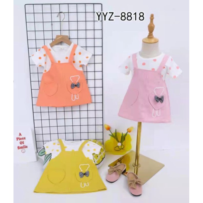 (min 3pcs @42.500) Dress anak / baju anak / overall anak