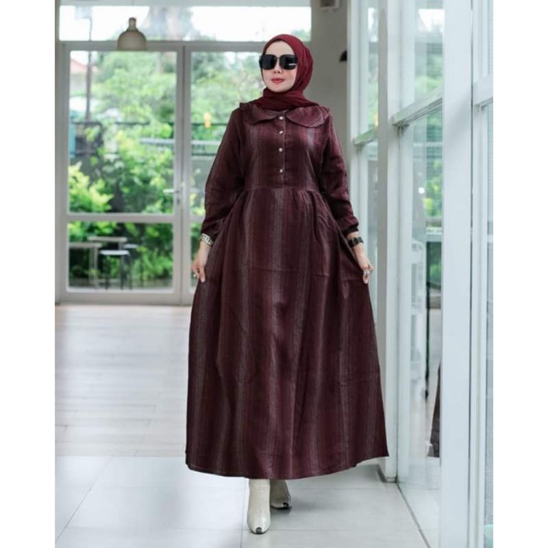 Gamis Inji terbaru Gamis kotak inji rumahan Gamis wanita terbaru