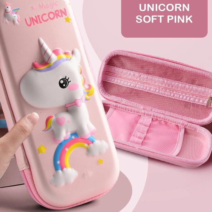 

limited Edition✔️Tempat pensil kotak pensil 3D unicorn timbul bahan EVA untuk anak import kado anak perempuan|RA9