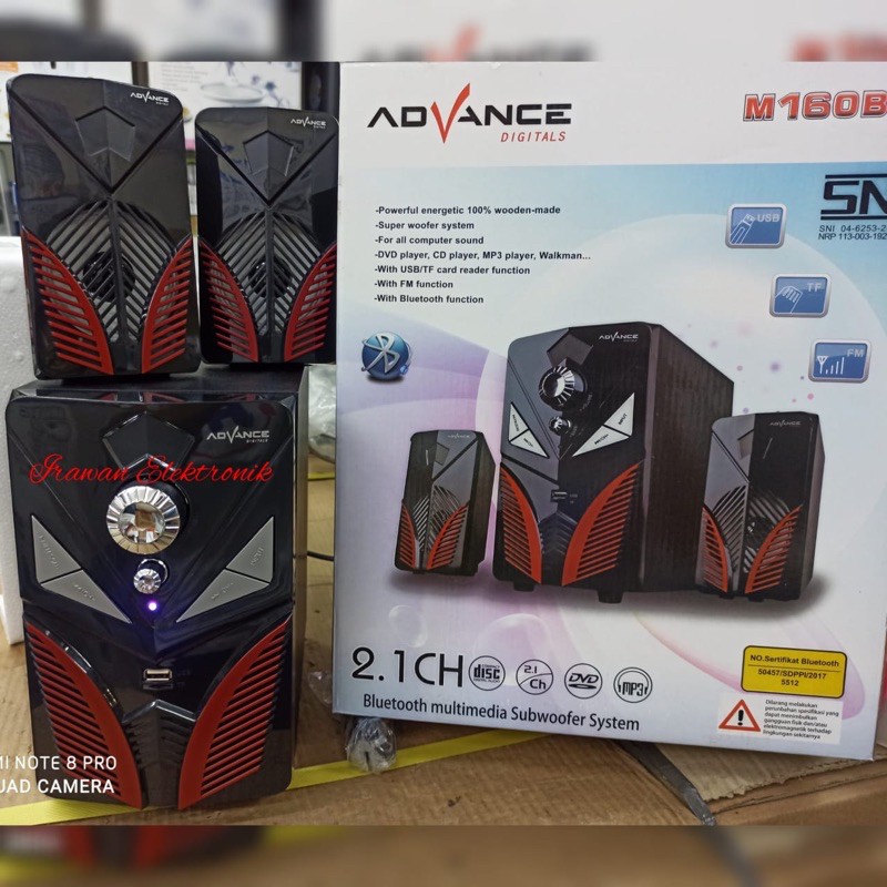 Advance Speaker Active M160BT M160 160BT Multimedia Bluetooth Subwoofer Bass PROMO MURAH