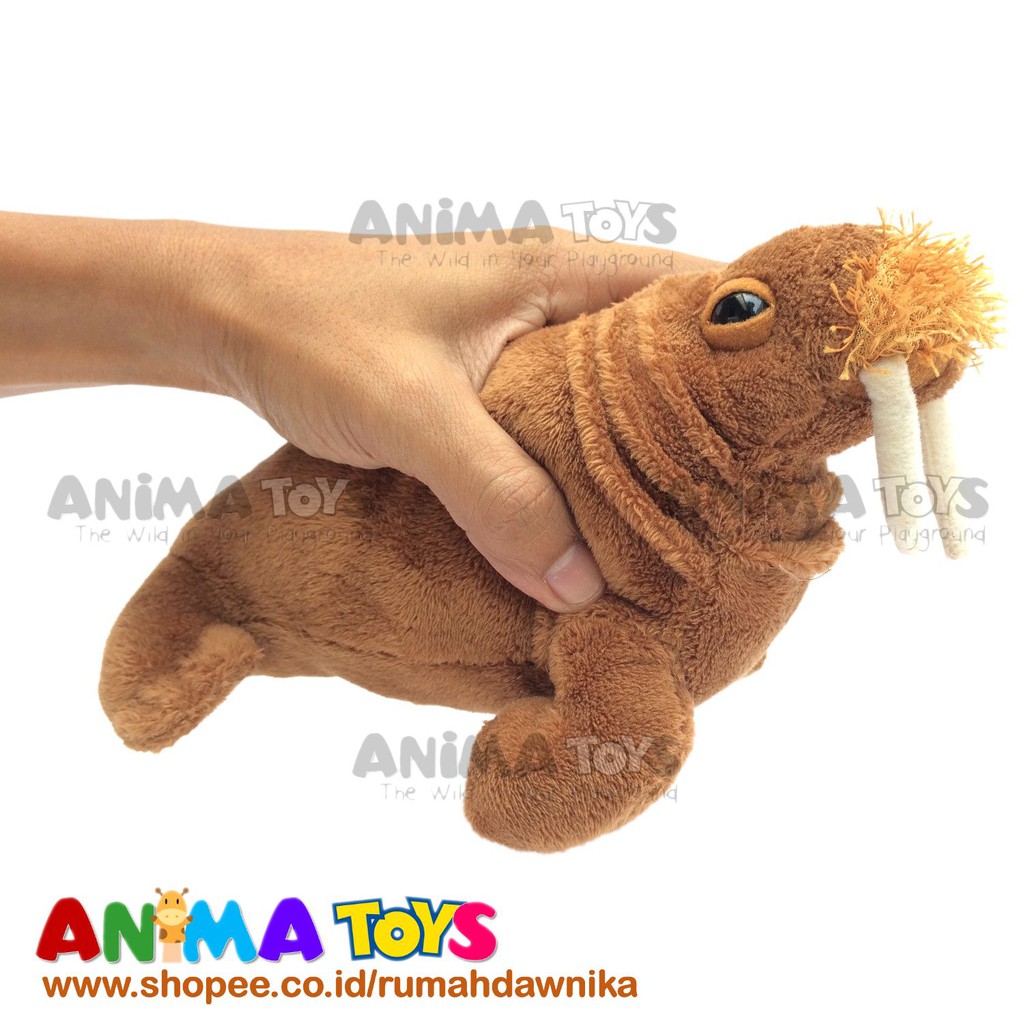 Boneka Hewan Beruang Laut Mini Walrus Animatoys Sar047s Shopee