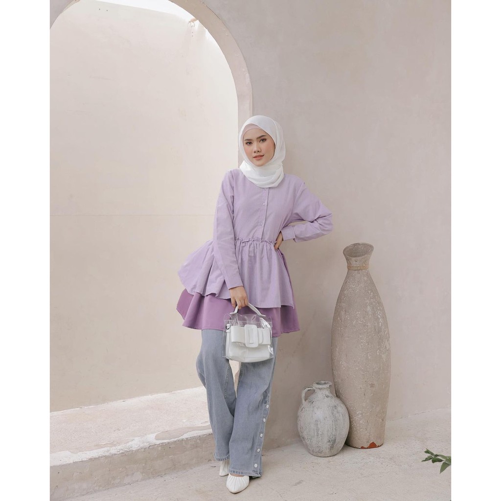 Ratu Tunik Atasan Two Colors Fashion Muslim Wanita Terlaris