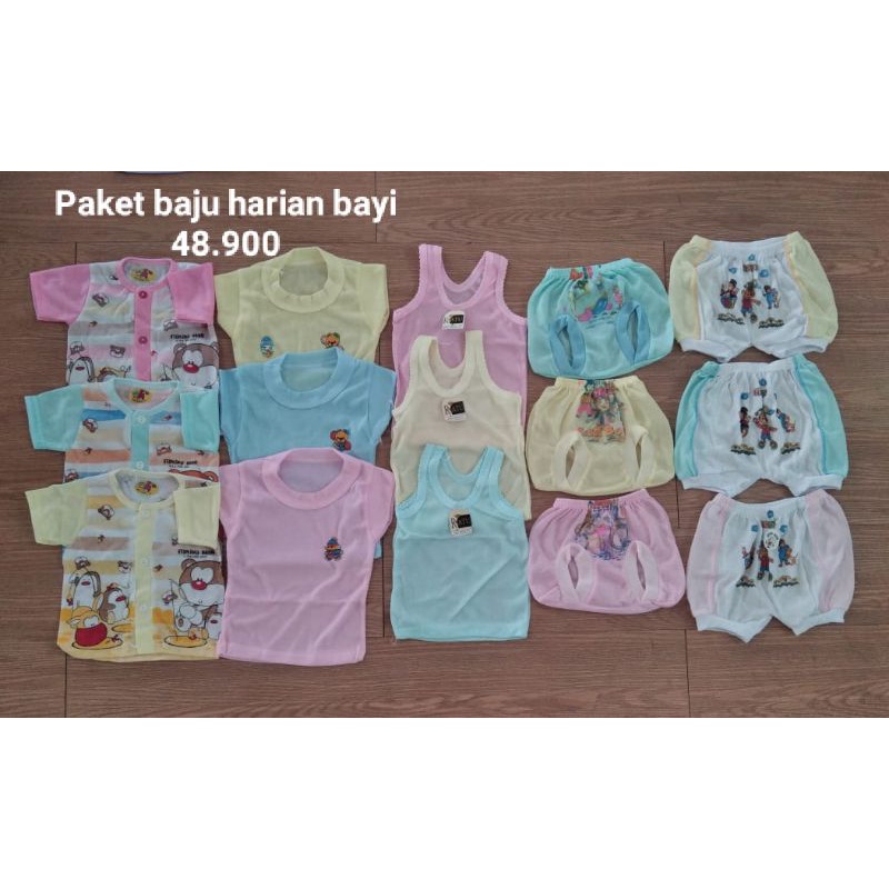 termurah obral paket baju harian bayi baru lahir peralatan bayi newborn set