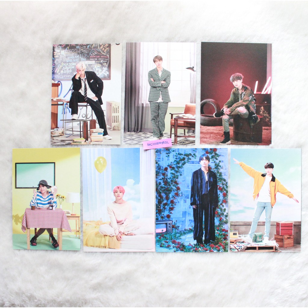 BTS Sharing Accordion Postcard Photocard Photo Poster MD RARE | V Jimin Suga Jhope Jin RM Jungkook