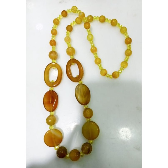 Kalung kalimantan batu dan kristal (aksesoris martapura)