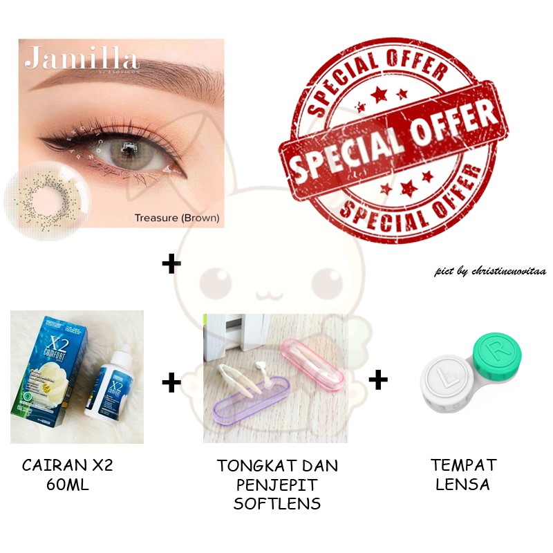 Softlens JAMILLA by Exoticon 14..5mm - Normal - Paket Softlens Lengkap Untuk Pemula